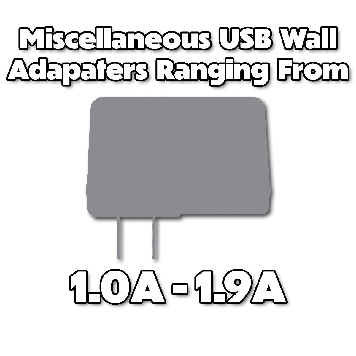 Miscellaneous & Mixed Wall Charger USB Adapter (1.0A to 1.9A Output) - 1 Adapter Cell Phone - Chargers & Cradles Unbranded - Simple Cell Bulk Wholesale Pricing - USA Seller