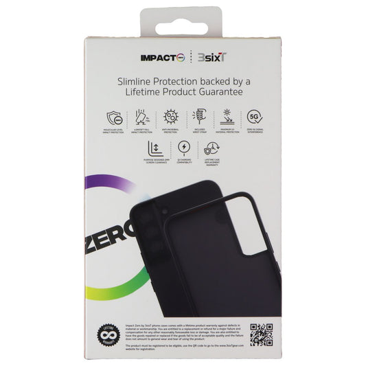 3SIXT Impact Zero Protective Case for Samsung Galaxy (S22+) - Black Cell Phone - Cases, Covers & Skins 3SIXT - Simple Cell Bulk Wholesale Pricing - USA Seller