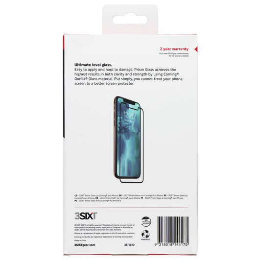 3SIXT Prism Glass Screen Protector for Apple iPhone 11 Pro Max Cell Phone - Screen Protectors 3SIXT - Simple Cell Bulk Wholesale Pricing - USA Seller