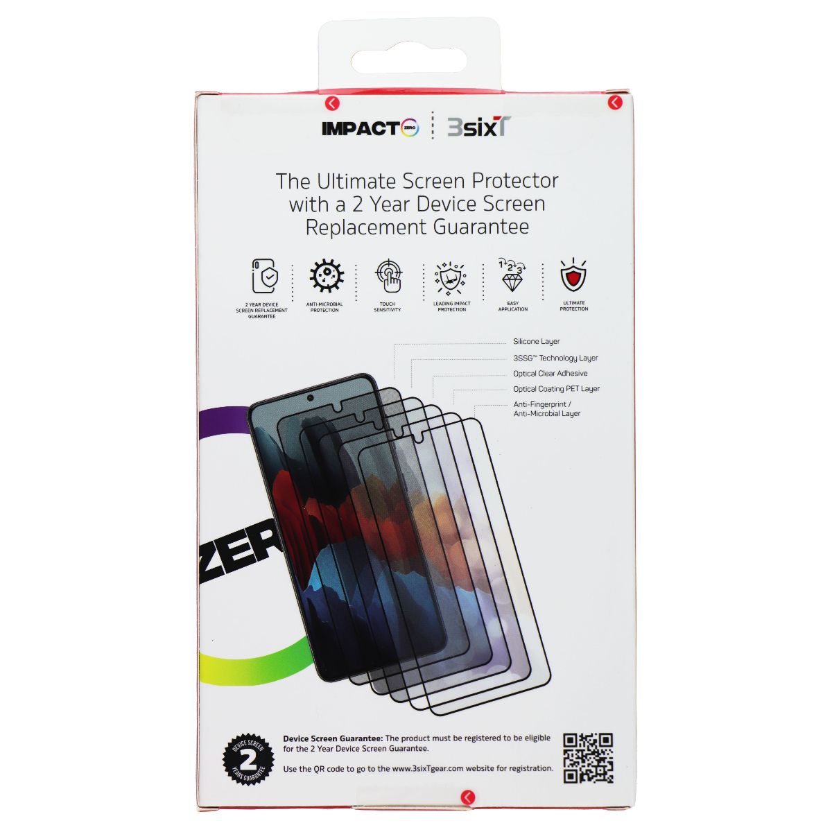 3SIXT ImpactZero Ultimate Screen Protector for Samsung Galaxy S22+ (Plus)