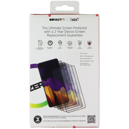 3SIXT ImpactZero Ultimate Screen Protector for Samsung Galaxy S22 - 2 Pack Cell Phone - Screen Protectors 3SIXT - Simple Cell Bulk Wholesale Pricing - USA Seller