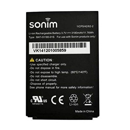 OEM Sonim 3180mAh Replacement Battery (BAT-03180-01S) for Sonim XP5 and XP5700 Cell Phone - Batteries Sonim - Simple Cell Bulk Wholesale Pricing - USA Seller