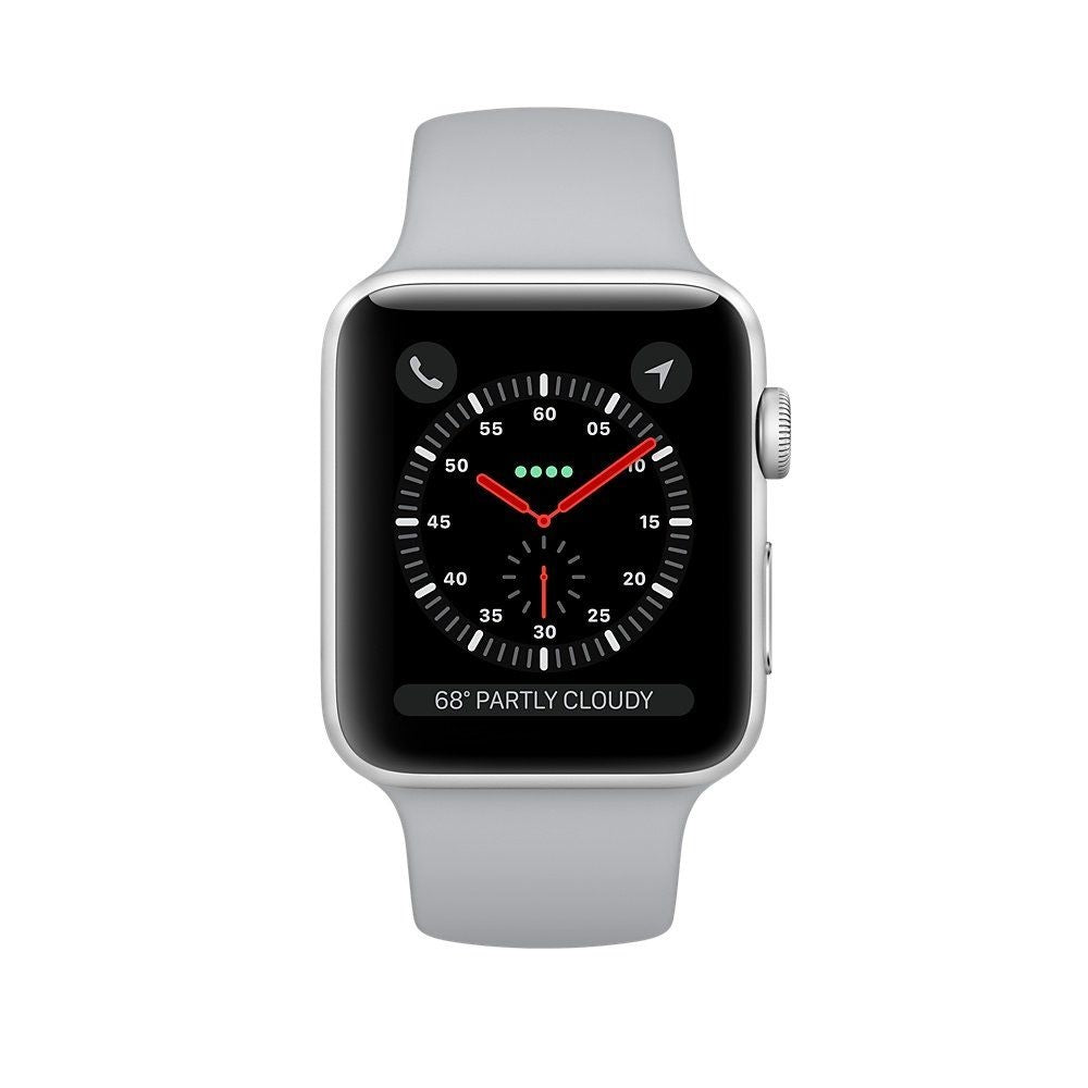 Apple Watch Series 3 (A1858)- 38mm - GPS + Cellular- Silver Aluminum W/ Fog Band Smart Watches Apple - Simple Cell Bulk Wholesale Pricing - USA Seller