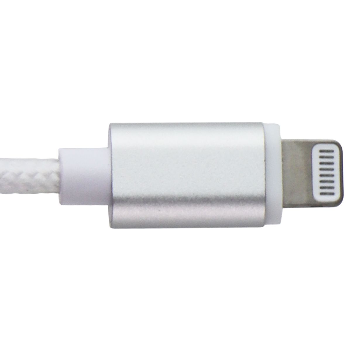 Acoustix (6-Ft) 3.5mm to 8-Pin Lightning Braided Auxiliary Cable - White Cell Phone - Cables & Adapters Acoustix - Simple Cell Bulk Wholesale Pricing - USA Seller