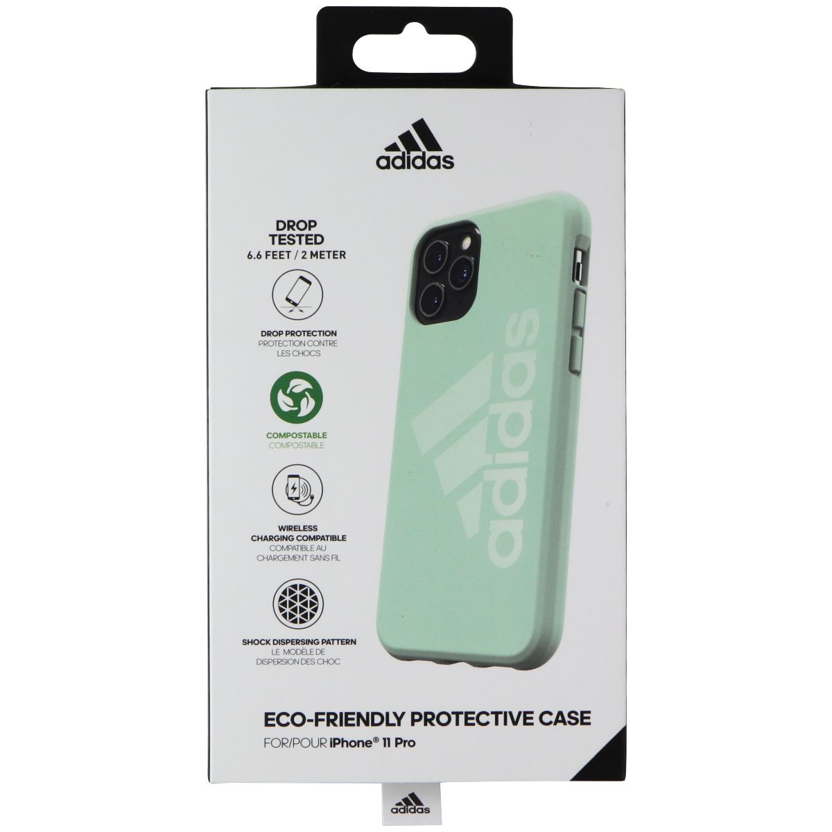 Adidas Eco-Friendly Protective Case for Apple iPhone 11 Pro - Green Tint Cell Phone - Cases, Covers & Skins Adidas - Simple Cell Bulk Wholesale Pricing - USA Seller