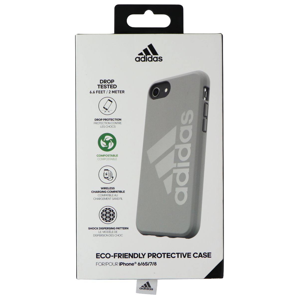 Adidas Eco-Friendly Protective Case for Apple iPhone 8/7/6s - Gray Cell Phone - Cases, Covers & Skins Adidas - Simple Cell Bulk Wholesale Pricing - USA Seller