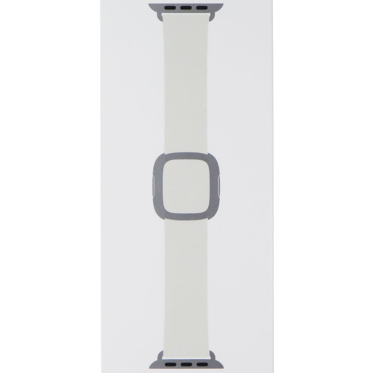 Apple (41mm) Leather Band w/ Modern Buckle for Apple Watch - Chalk - Small Smart Watch Accessories - Watch Bands Apple - Simple Cell Bulk Wholesale Pricing - USA Seller