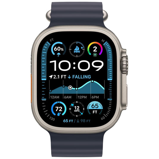 Apple Watch Ultra 2 (GPS + LTE) A2986 49mm Natural Titanium/Navy Ocean Band Smart Watches Apple - Simple Cell Bulk Wholesale Pricing - USA Seller