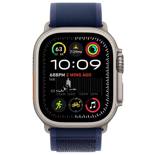 Apple Watch Ultra 2 49mm (GPS + LTE) A2986 - Natural Titanium/Blue TL S/M Smart Watches Apple - Simple Cell Bulk Wholesale Pricing - USA Seller