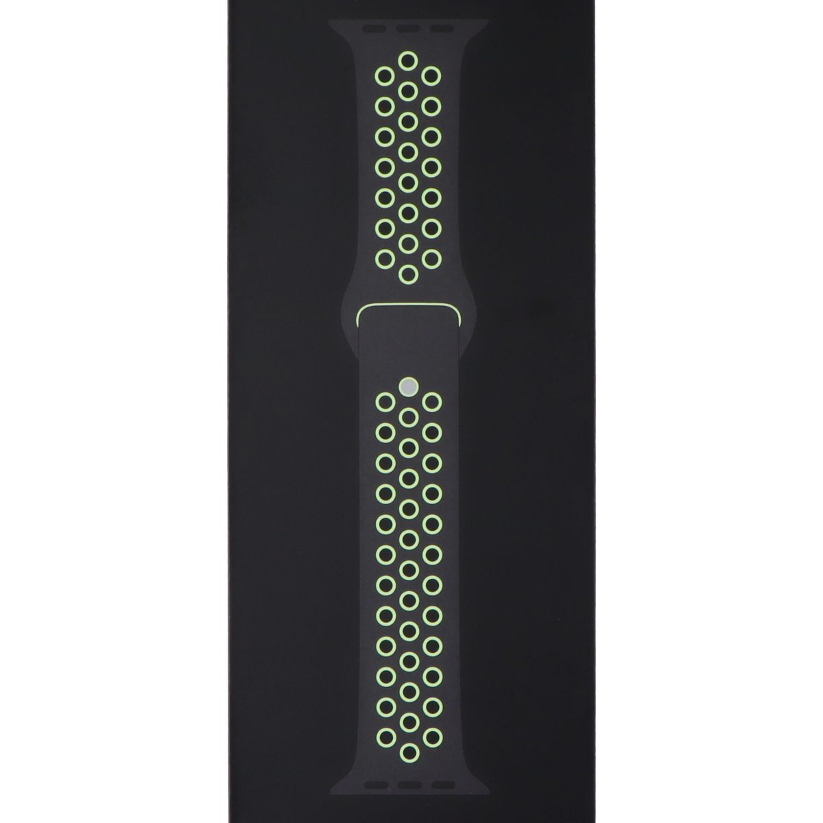 Apple 40mm Nike Sport Band for Apple Watch 41/40/38mm - Black/Lime Blast Smart Watch Accessories - Watch Bands Apple - Simple Cell Bulk Wholesale Pricing - USA Seller