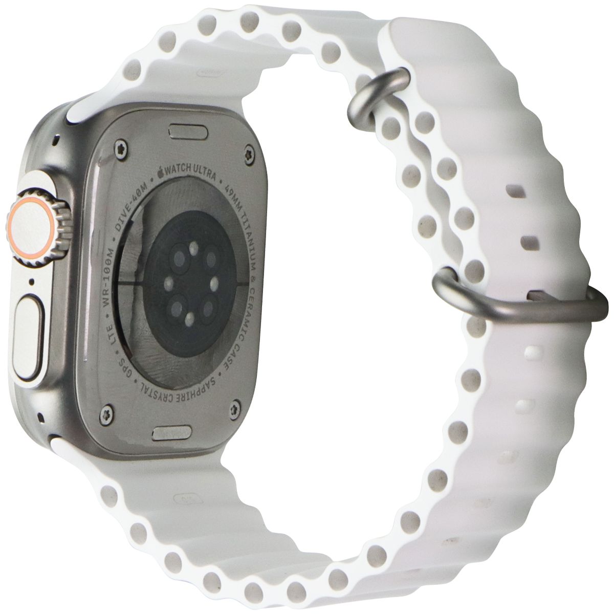 Apple Watch Ultra 49mm Titanium A2622 (GPS + LTE) White Ocean Band Smart Watches Apple - Simple Cell Bulk Wholesale Pricing - USA Seller