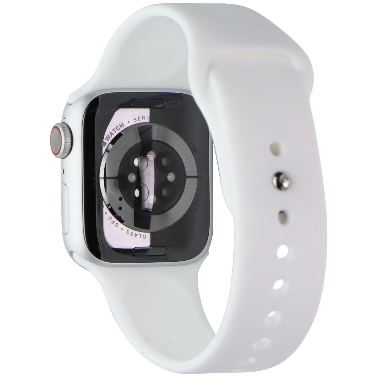 Apple Watch Series 8 (41mm) (A2772) GPS + LTE Silver AL/White Sport Band Set Smart Watches Apple - Simple Cell Bulk Wholesale Pricing - USA Seller