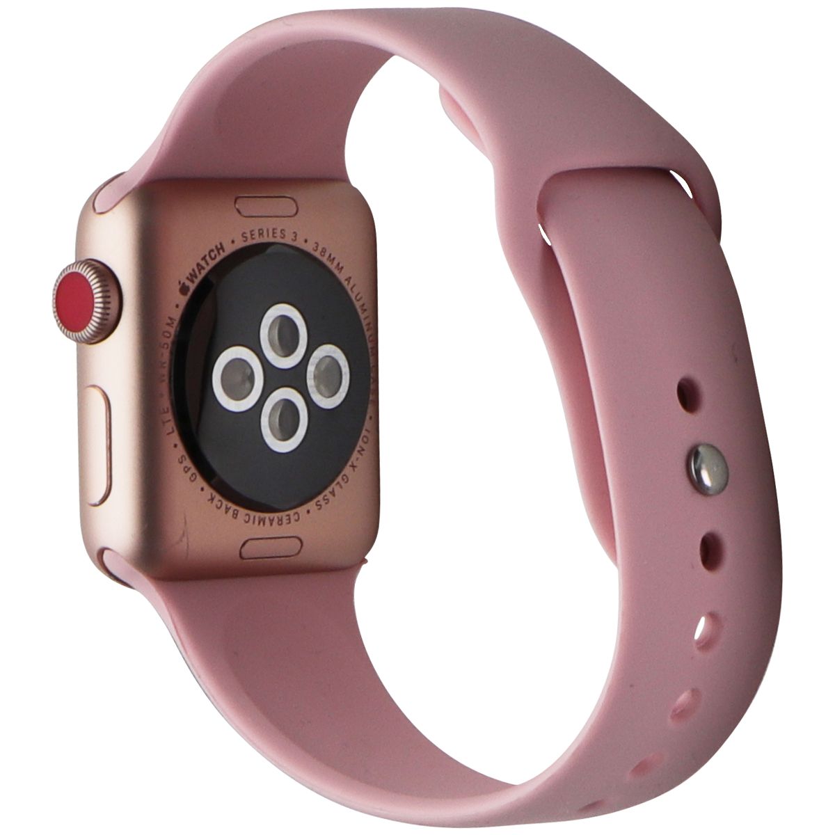 Apple Watch Series 3 (A1860) GPS + LTE - 38mm Gold Aluminum/Pink Sp Band Smart Watches Apple - Simple Cell Bulk Wholesale Pricing - USA Seller