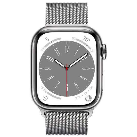 Apple Watch Series 8 (A2772) GPS + LTE - (41mm) - Silver SS/Milanese Loop Smart Watches Apple - Simple Cell Bulk Wholesale Pricing - USA Seller