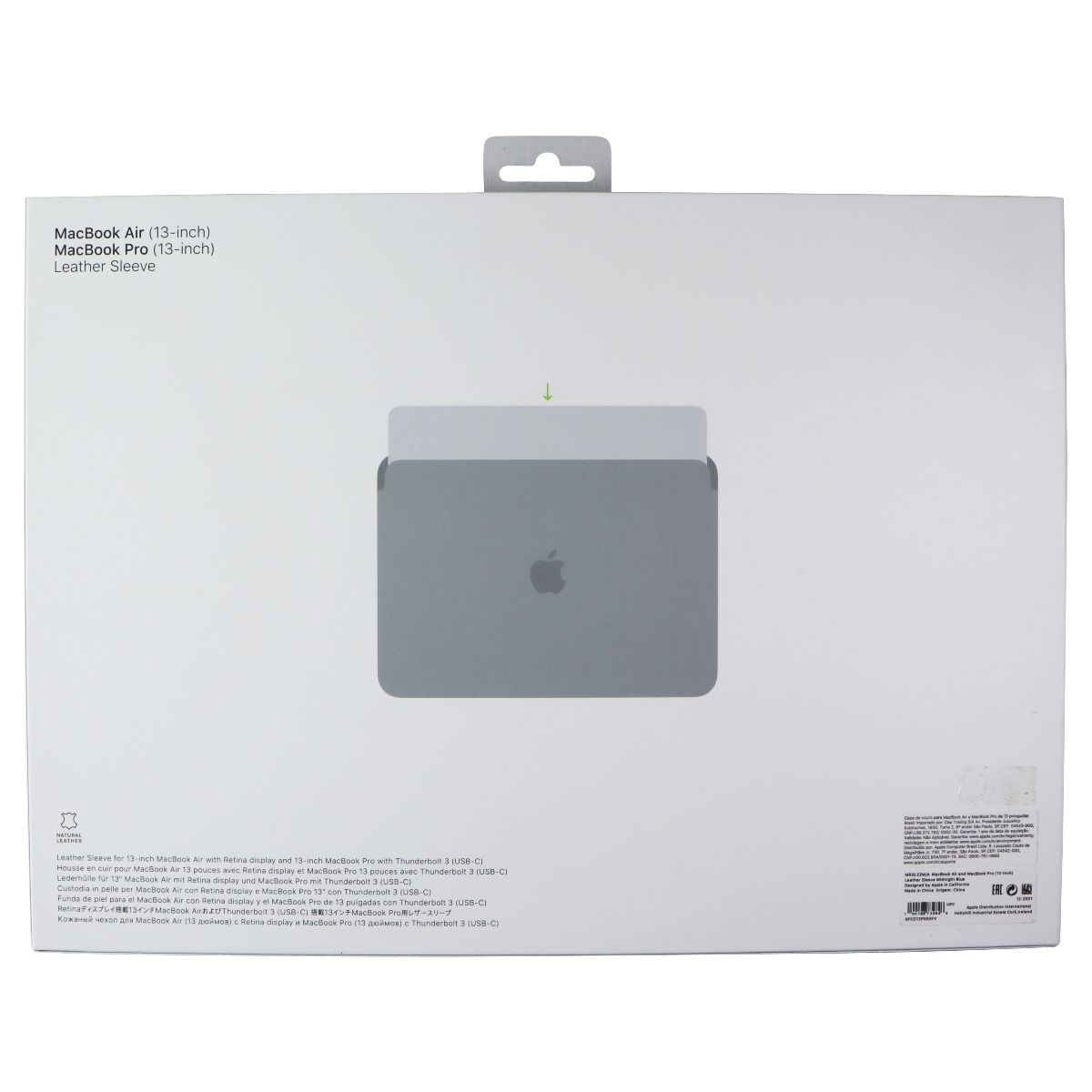 Apple (13-inch) Leather Sleeve for Apple MacBook Air/MacBook Pro - Midnight Blue Computer Accessories - Laptop Cases & Bags Apple - Simple Cell Bulk Wholesale Pricing - USA Seller