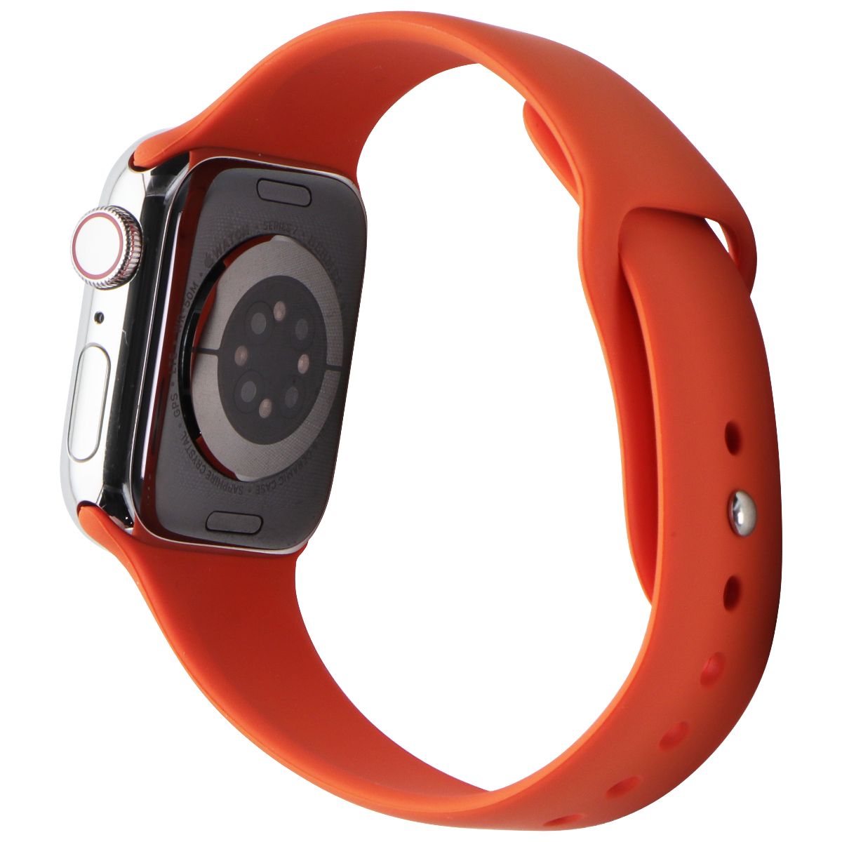 Apple Watch HERMES Series 7 (GPS + LTE) A2475 (41mm) - Silver AL / Orange SB Smart Watches Apple - Simple Cell Bulk Wholesale Pricing - USA Seller
