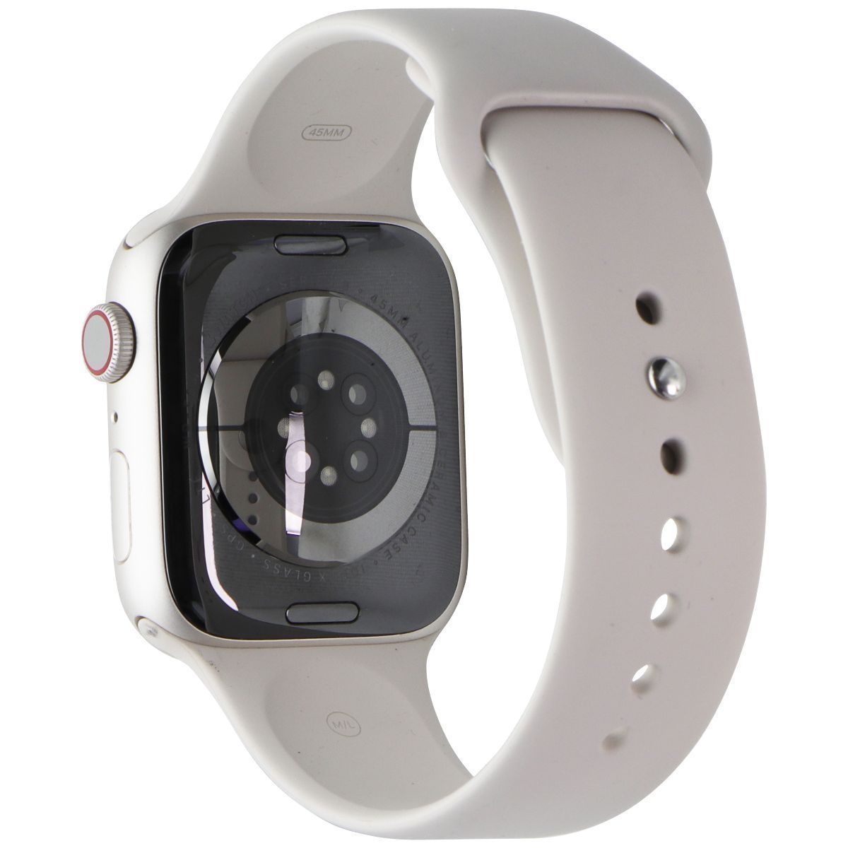 Apple Watch Series 8 (45mm) A2774 GPS + LTE - Starlight AL/Star Sp Band (M/L) Smart Watches Apple - Simple Cell Bulk Wholesale Pricing - USA Seller