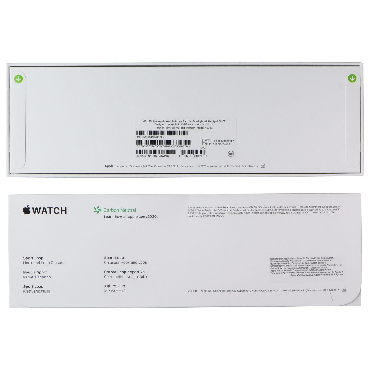 Apple Watch Series 9 (GPS+LTE) A2982 - 41mm Starlight Al/Starlight Sport Loop Smart Watches Apple - Simple Cell Bulk Wholesale Pricing - USA Seller