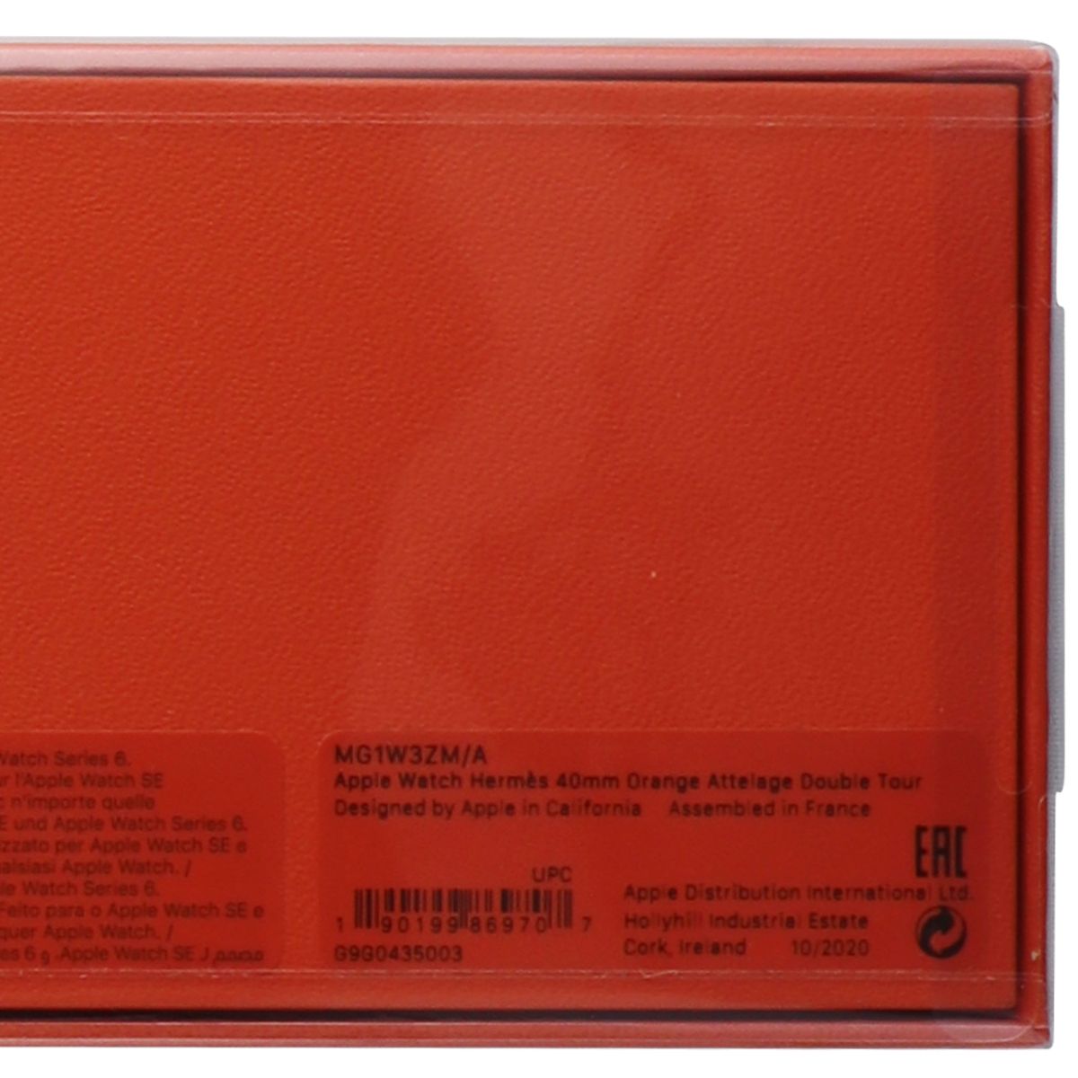 Apple 40mm Hermes Attelage Double Tour Band for Apple Watch 41/40/38mm - Orange Smart Watch Accessories - Watch Bands Apple - Simple Cell Bulk Wholesale Pricing - USA Seller