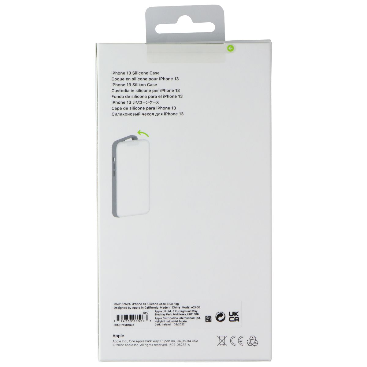 Apple Silicone Case for MagSafe for Apple iPhone 13 - Blue Fog Cell Phone - Cases, Covers & Skins Apple - Simple Cell Bulk Wholesale Pricing - USA Seller