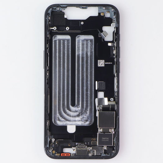 Repair Part - Genuine Housing Mid Frame OEM Pull from Apple iPhone 16E - Black Cell Phone - Replacement Parts & Tools Apple - Simple Cell Bulk Wholesale Pricing - USA Seller