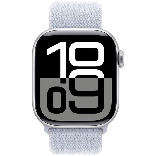 Apple Watch Series 10 (GPS+LTE, 42mm) - Silver AL/Cloud Blue Sport Loop - A3001