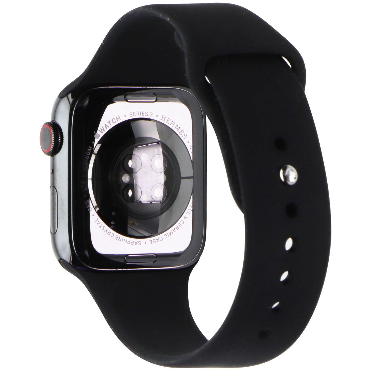 Apple Watch HERMES Series 7 (GPS + LTE) A2477 45mm Space Blk SS/Black Sp Band Smart Watches Apple - Simple Cell Bulk Wholesale Pricing - USA Seller