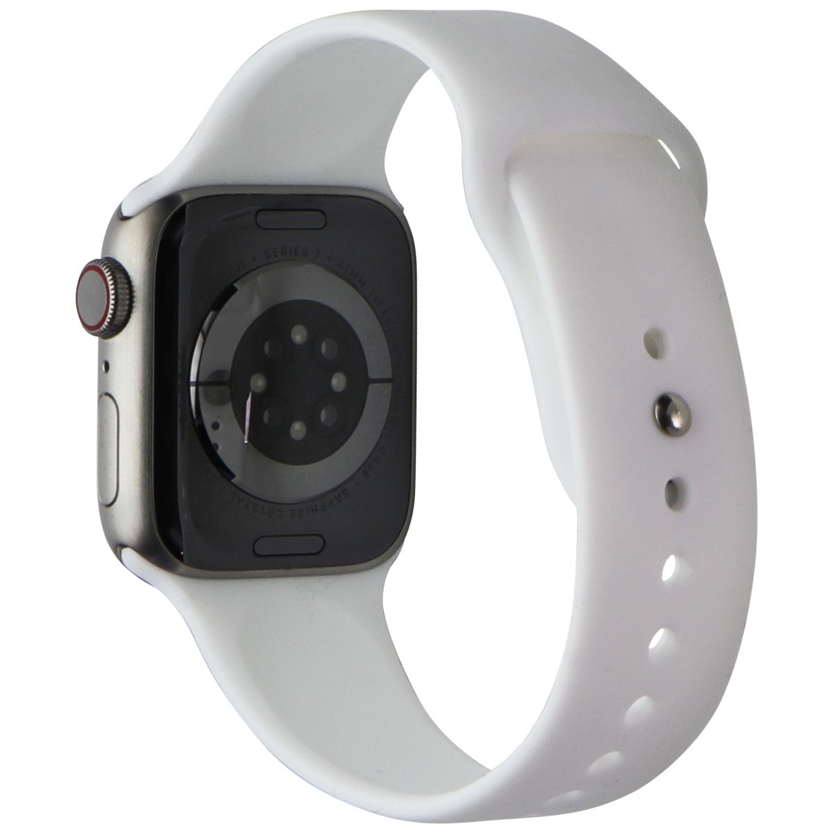 Apple Watch Series 7 (GPS + LTE) A2475 (41mm) Titanium / White Sp Band Smart Watches Apple - Simple Cell Bulk Wholesale Pricing - USA Seller
