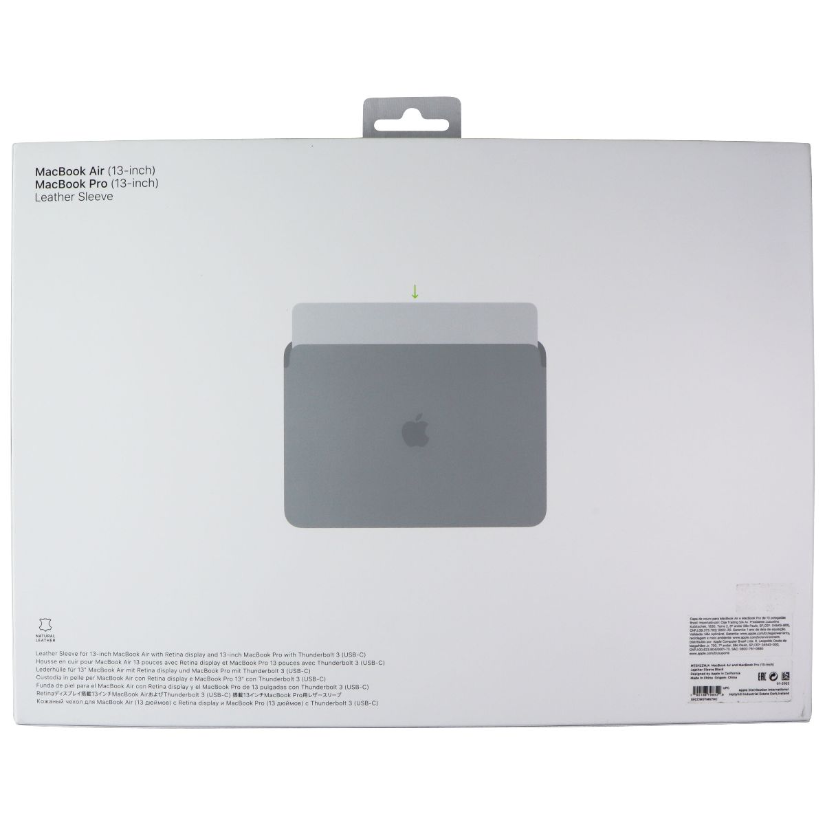 Apple (13-inch) Leather Sleeve for Apple MacBook Air/MacBook Pro - Black Computer Accessories - Laptop Cases & Bags Apple - Simple Cell Bulk Wholesale Pricing - USA Seller