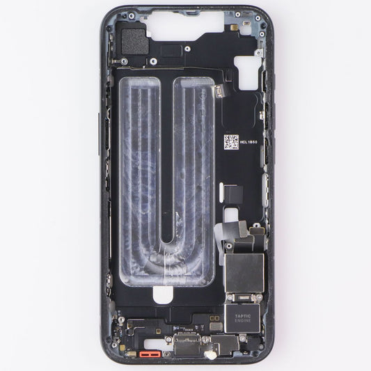 Repair Part - Mid Frame w/Small Parts for iPhone 16e (Black) *NO VOLUME FLEX Cell Phone - Replacement Parts & Tools Apple - Simple Cell Bulk Wholesale Pricing - USA Seller