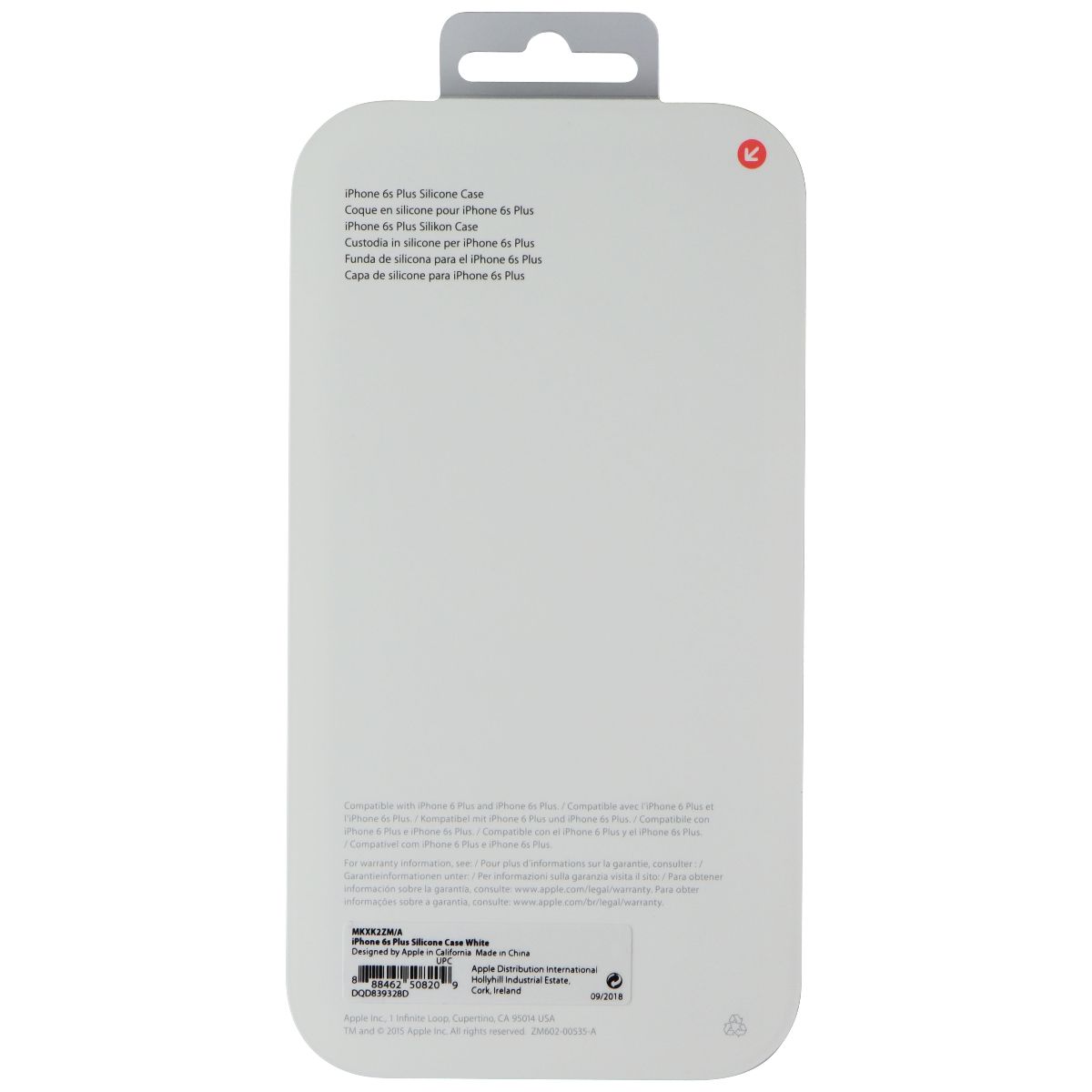 Official Apple Silicone Case for iPhone 6s Plus - White (MKXK2ZM/A) Cell Phone - Cases, Covers & Skins Apple - Simple Cell Bulk Wholesale Pricing - USA Seller