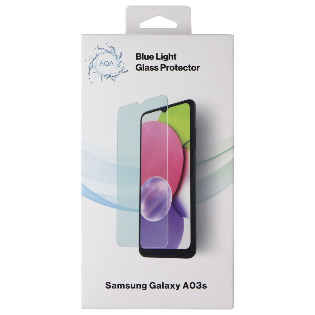 AQA Blue Light Glass Protector for Samsung Galaxy A03s - Clear Cell Phone - Screen Protectors AQA - Simple Cell Bulk Wholesale Pricing - USA Seller