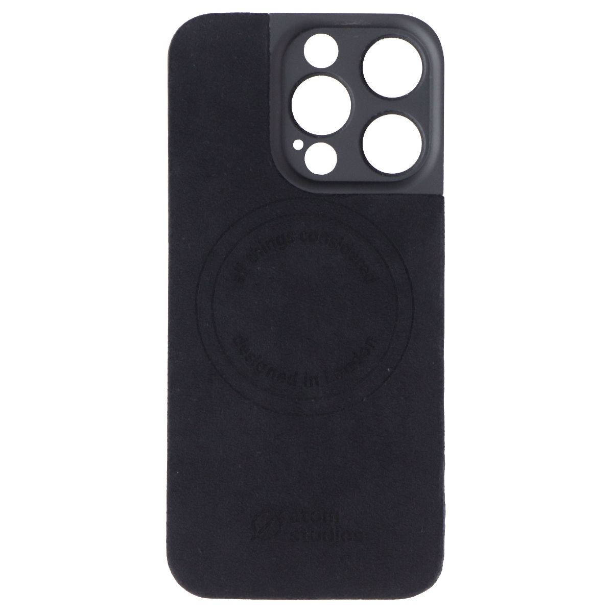 Atom Studios Agave Leather Case for MagSafe for Apple iPhone 16 Pro - Black Cell Phone - Cases, Covers & Skins Atom Studios - Simple Cell Bulk Wholesale Pricing - USA Seller