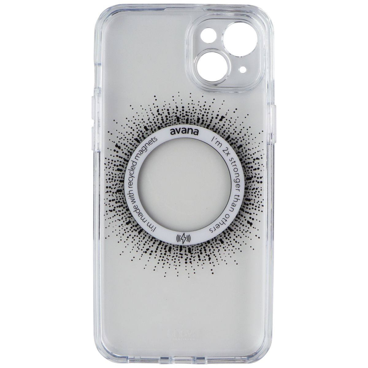 Avana Aura Series Case for MagSafe for Apple iPhone 15 Plus - Clear/Black Cell Phone - Cases, Covers & Skins Avana - Simple Cell Bulk Wholesale Pricing - USA Seller