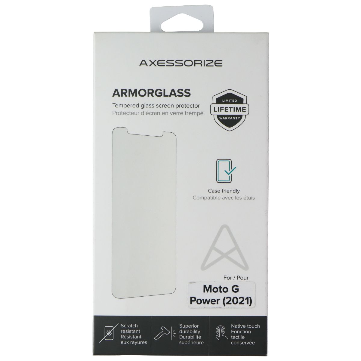 Axessorize ArmorGlass Tempered Screen Protector for Motorola Moto G Power (2021) Cell Phone - Screen Protectors Axessorize - Simple Cell Bulk Wholesale Pricing - USA Seller