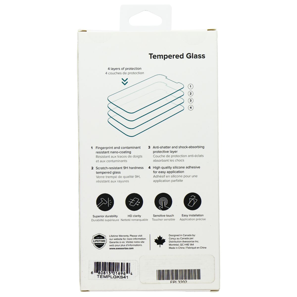 Axessorize Tempered Glass Screen Protector for LG K41S Cell Phone - Screen Protectors Axessorize - Simple Cell Bulk Wholesale Pricing - USA Seller