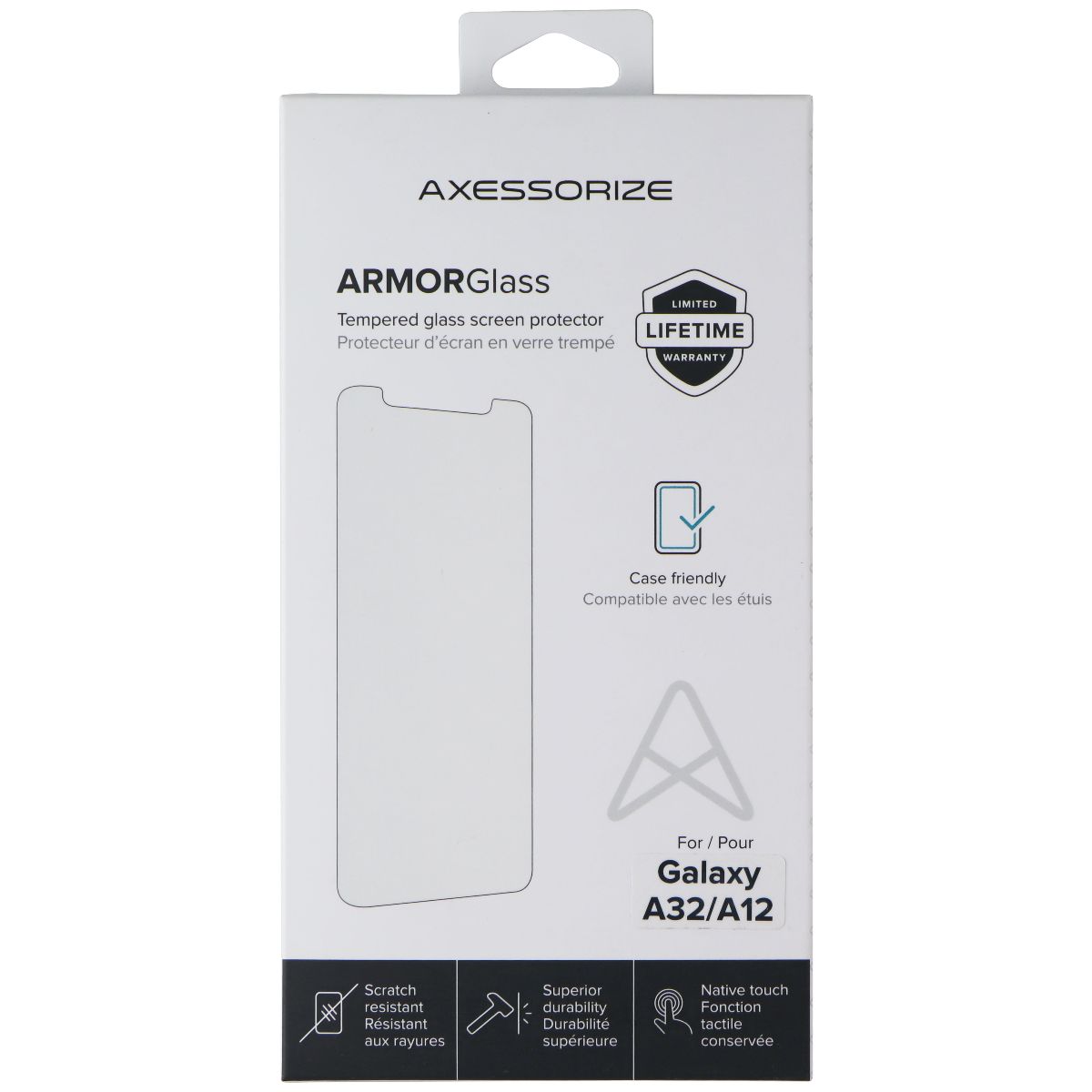 AXESSORIZE ArmorGlass Screen Protector for Samsung Galaxy A32/A12 Cell Phone - Screen Protectors Axessorize - Simple Cell Bulk Wholesale Pricing - USA Seller