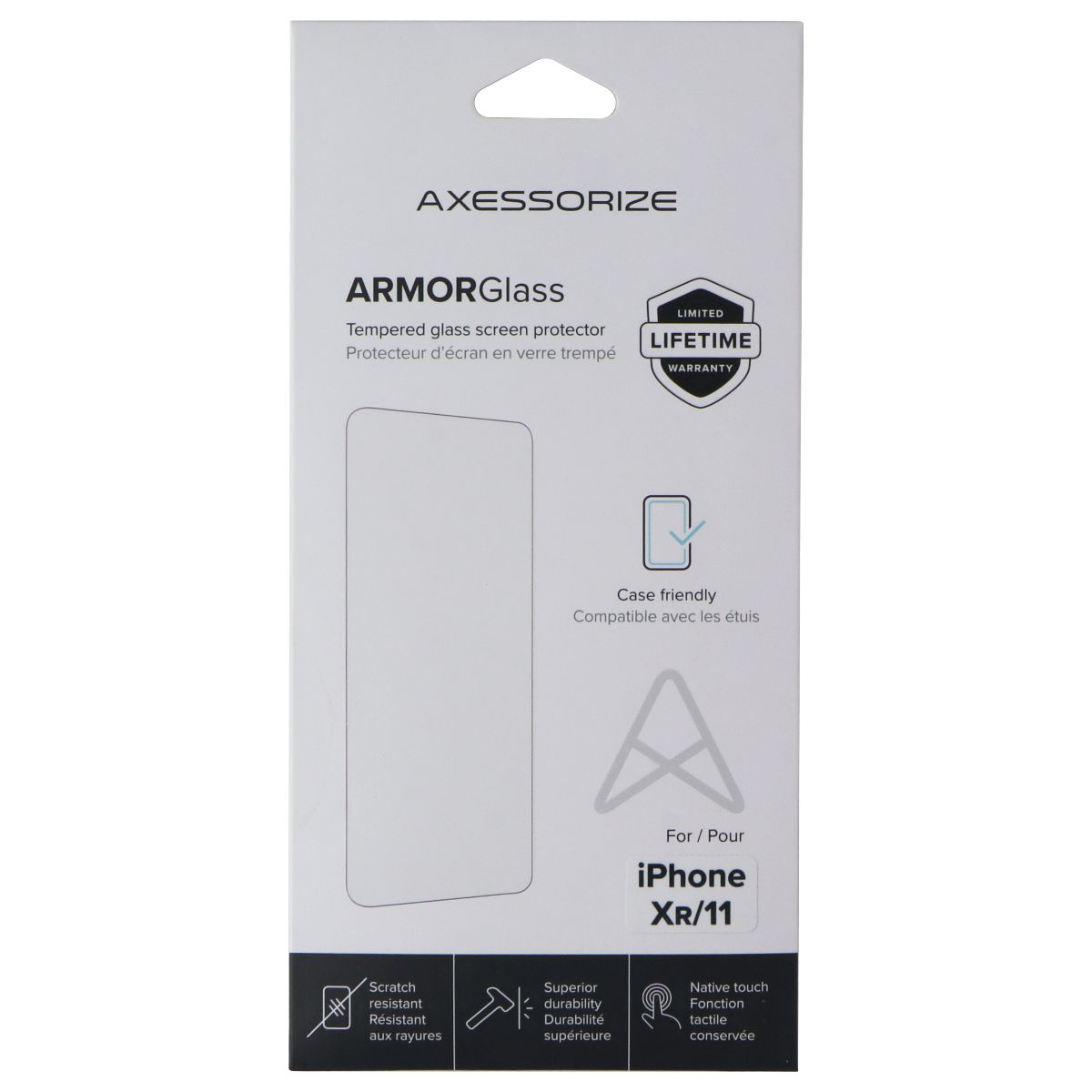 Axessorize ArmorGlass Screen Protector for Apple iPhone XR/11 Cell Phone - Screen Protectors Axessorize - Simple Cell Bulk Wholesale Pricing - USA Seller