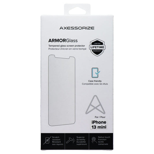 Axessorize ArmorGlass Tempered Glass for iPhone 13 mini - Clear Cell Phone - Screen Protectors Axessorize - Simple Cell Bulk Wholesale Pricing - USA Seller