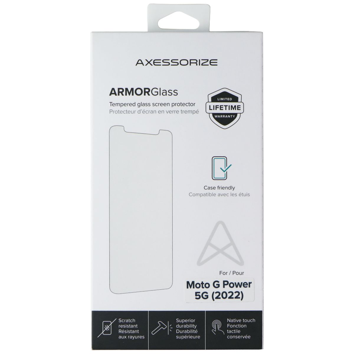 Axessorize ArmorGlass Screen Protector for Motorola Moto G Power 5G (2022) Cell Phone - Screen Protectors Axessorize - Simple Cell Bulk Wholesale Pricing - USA Seller