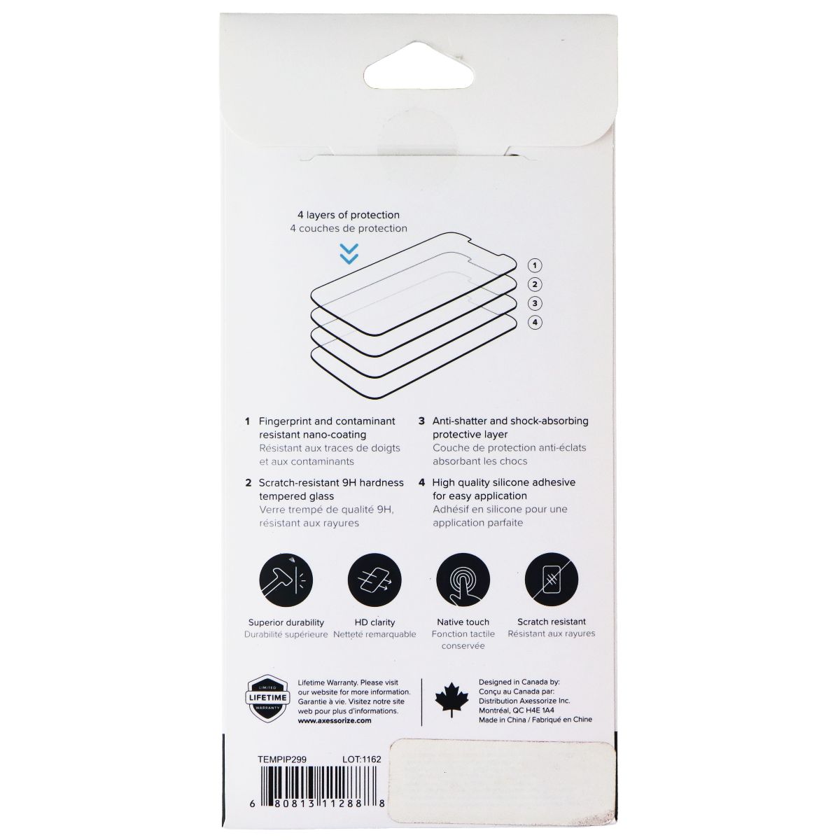 Axessorize AXS ARMORGlass Screen Protector for Apple iPhone 14 Pro - Clear Cell Phone - Screen Protectors Axessorize - Simple Cell Bulk Wholesale Pricing - USA Seller