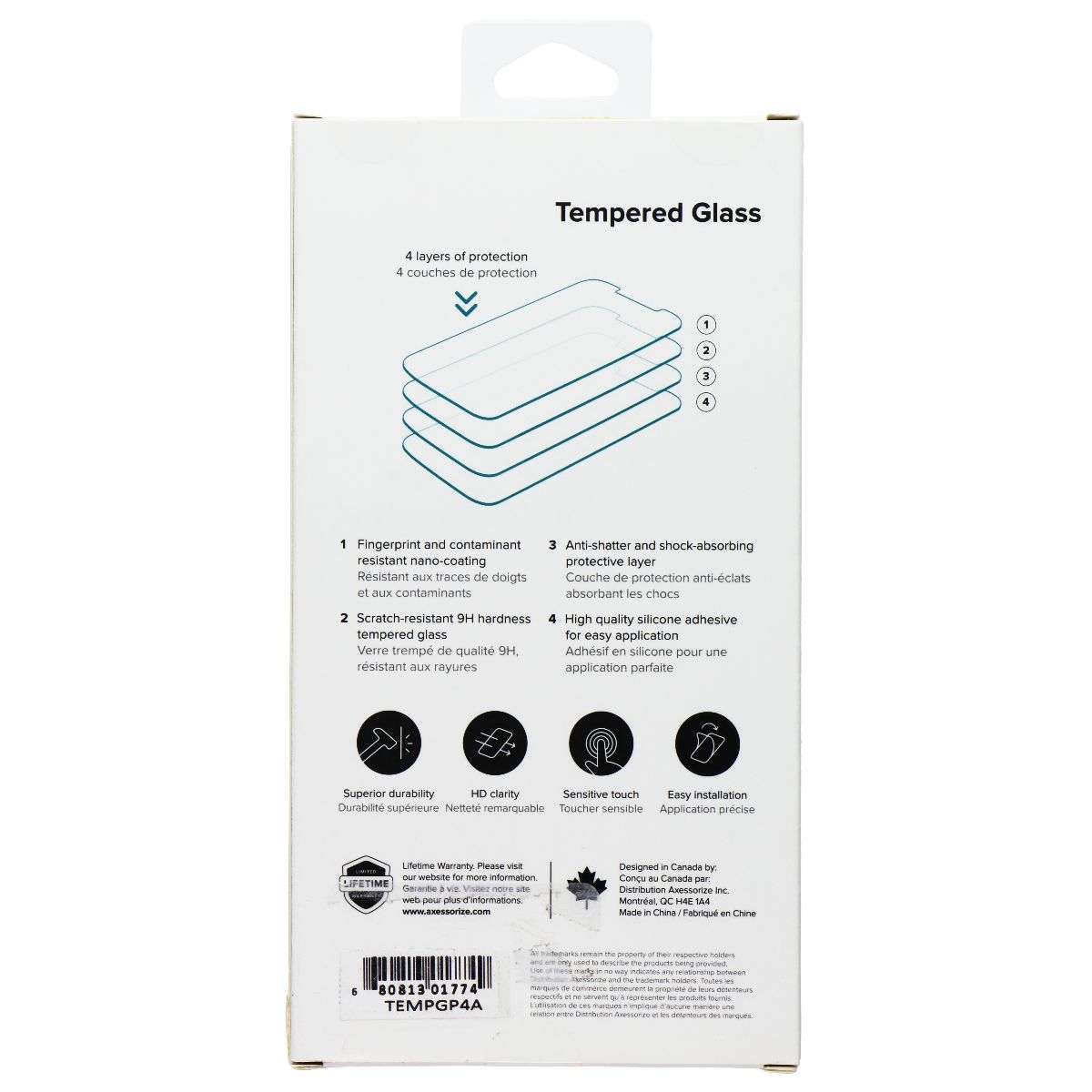 Axessorize Tempered Glass Screen Protector for Google Pixel 4a Cell Phone - Screen Protectors Axessorize - Simple Cell Bulk Wholesale Pricing - USA Seller