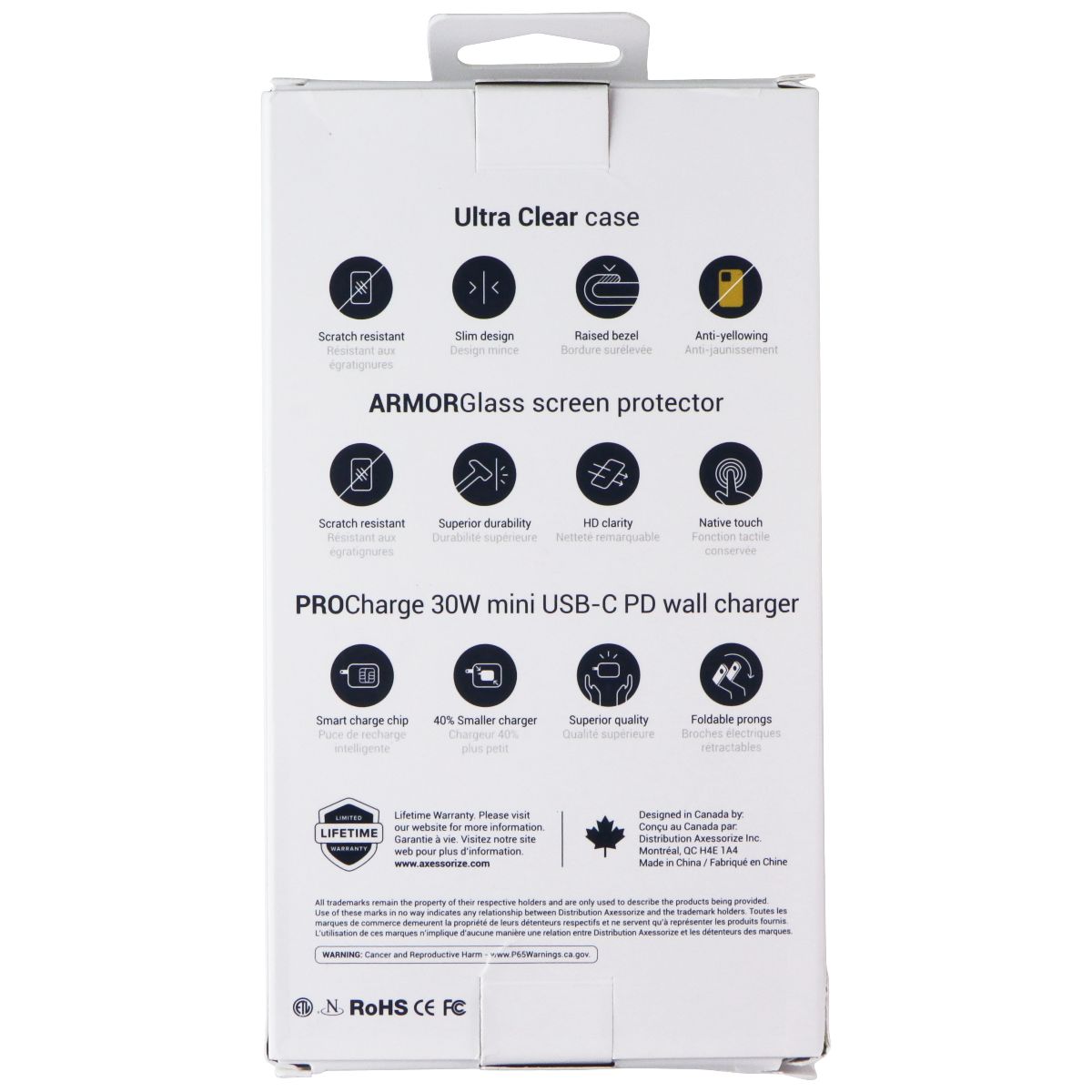 AXS Starter Kit (Case + Glass + Charger) for Samsung Galaxy S24 FE - Clear Cell Phone - Cases, Covers & Skins AXS - Simple Cell Bulk Wholesale Pricing - USA Seller