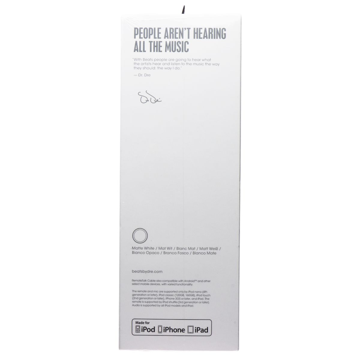 Beats EP Wired On-Ear Headphones with Built-in Mic and Controls - White Portable Audio - Headphones Beats by Dr. Dre - Simple Cell Bulk Wholesale Pricing - USA Seller