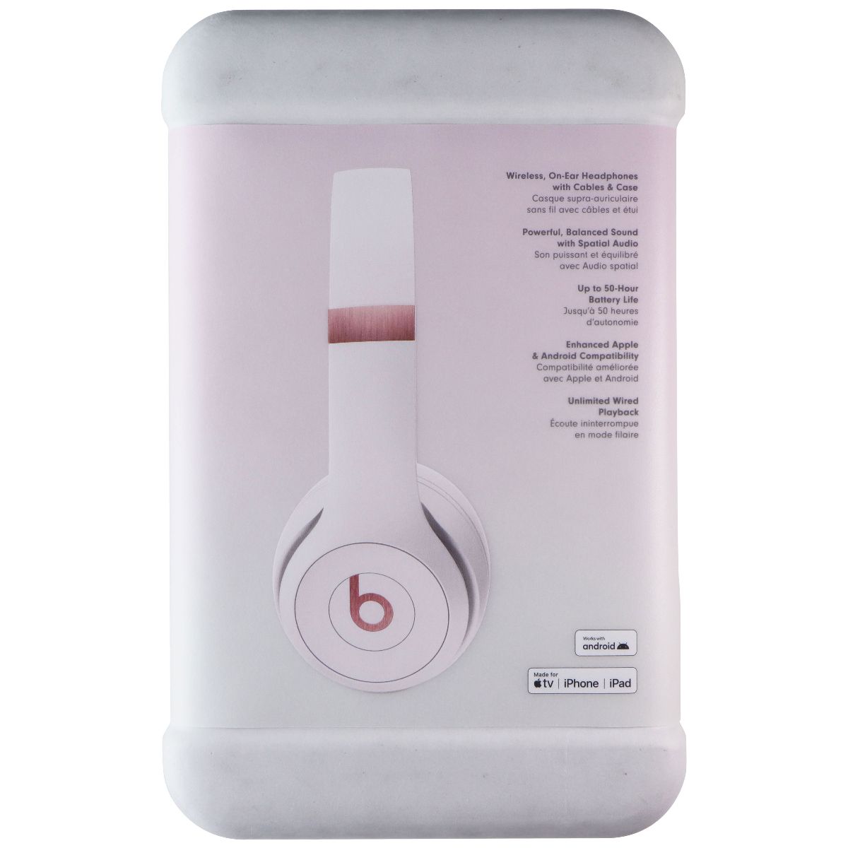 Beats Solo 4 - Wireless On-Ear Bluetooth Headphones - Cloud Pink (MUW33LL/A)