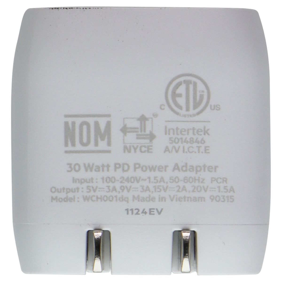 Belkin (30W) BoostCharge PD Power Adapter Single Port USB-C Wall Charger - White Cell Phone - Cables & Adapters Belkin - Simple Cell Bulk Wholesale Pricing - USA Seller