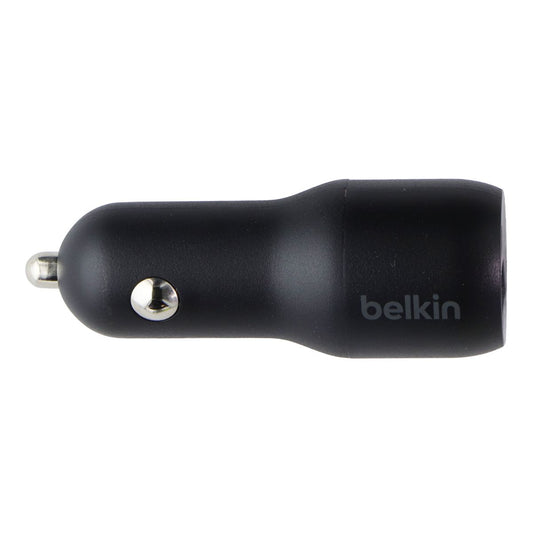 Belkin 32-Watt USB-A and USB-C Car Adapter + MFi Cable for iPhone - Black