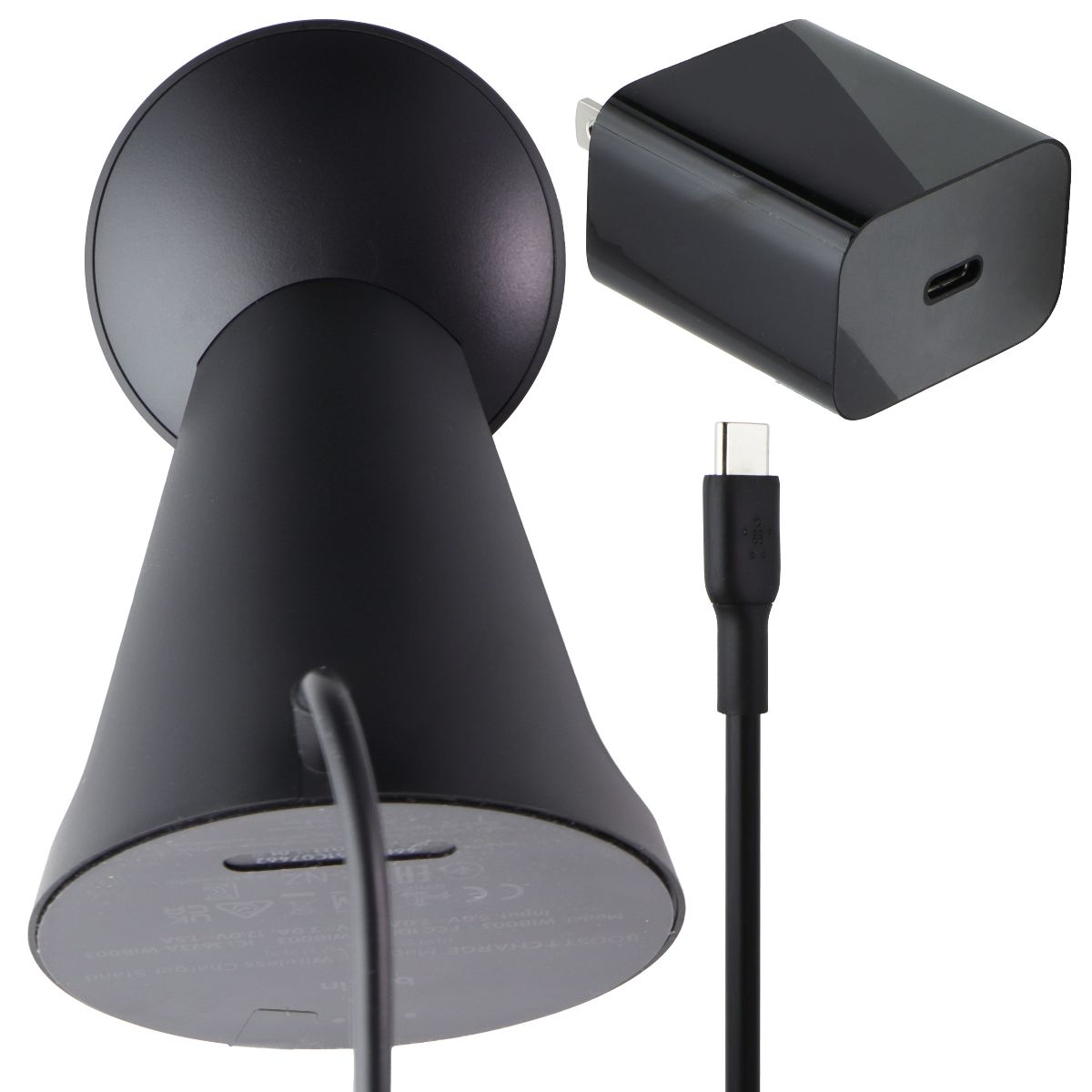 Belkin Magnetic Wireless Charging Stand w/Power Supply for MagSafe - Black Cell Phone - Chargers & Cradles Belkin - Simple Cell Bulk Wholesale Pricing - USA Seller