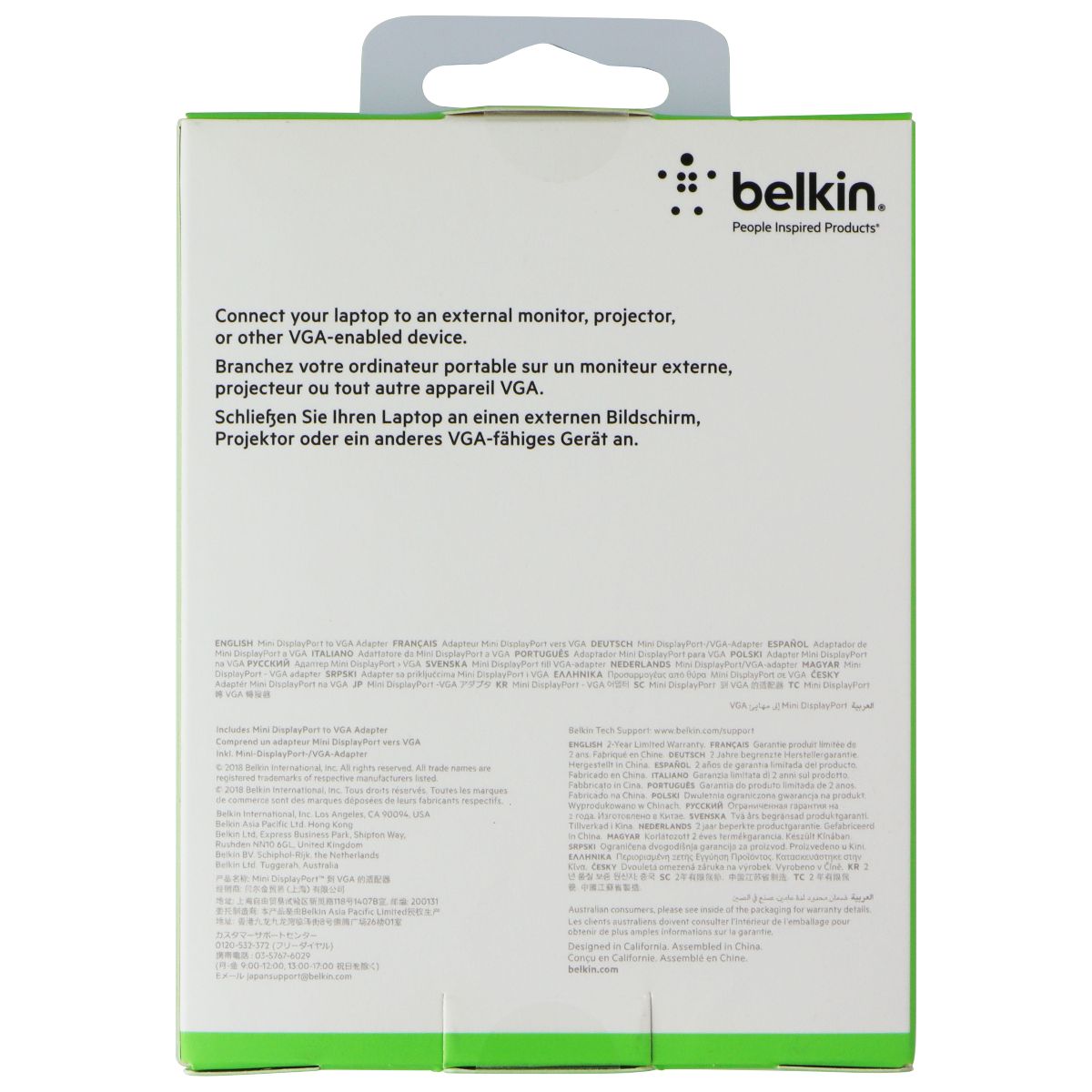 Belkin 5-inch Mini DisplayPort to VGA Adapter - Black Computer/Network - Monitor/AV Cables & Adapters Belkin - Simple Cell Bulk Wholesale Pricing - USA Seller