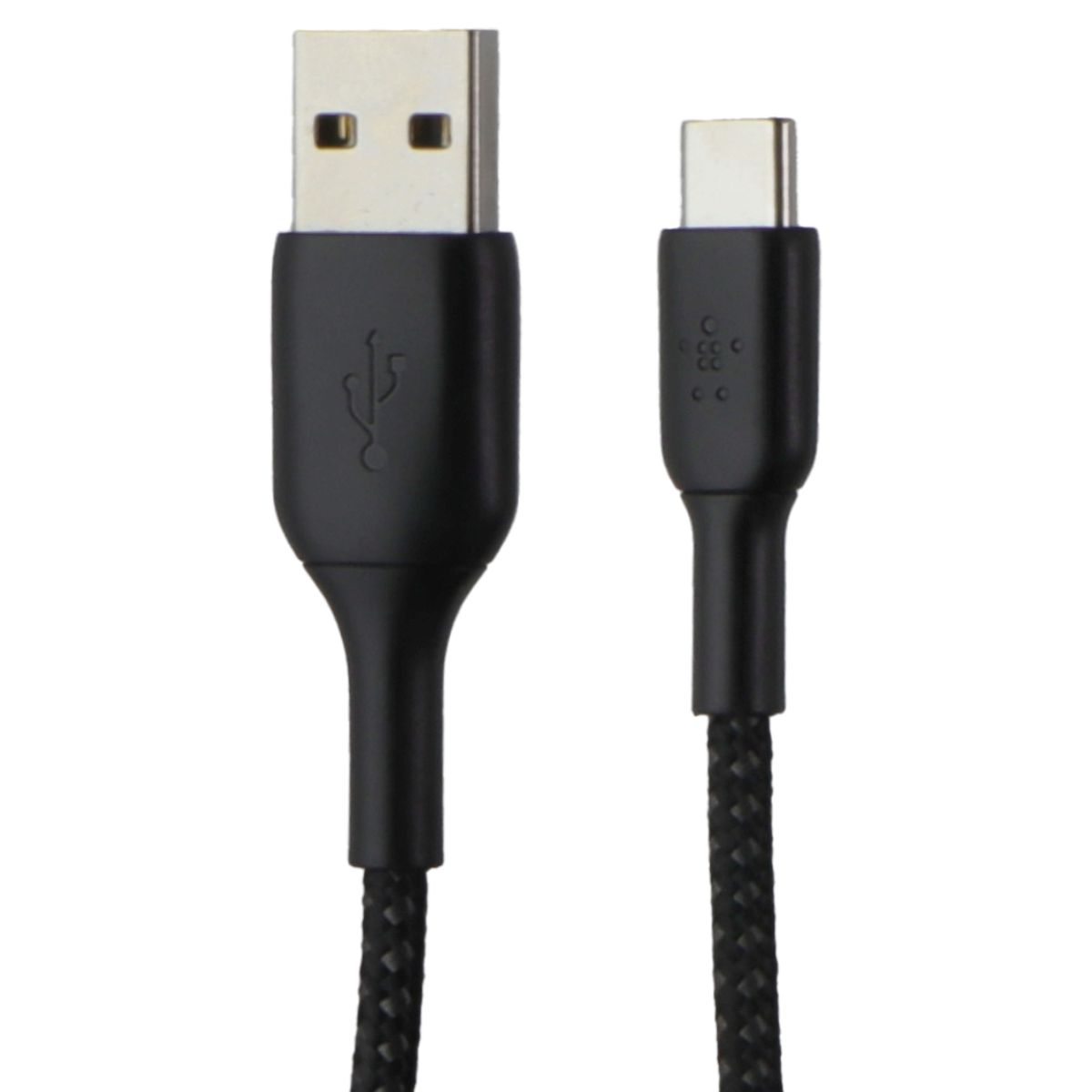 Belkin Braided Boost Charge USB-C to USB Cable 3ft/1m, Black (CAB002bt1MBK) Cell Phone - Cables & Adapters Belkin - Simple Cell Bulk Wholesale Pricing - USA Seller
